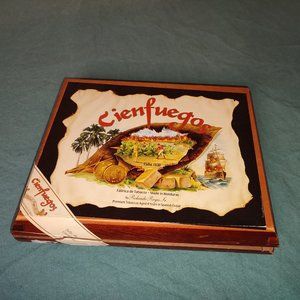 Collectible Vintage Cienfuegos Wooden Tobacco Cigar Box Honduras keepsake Old